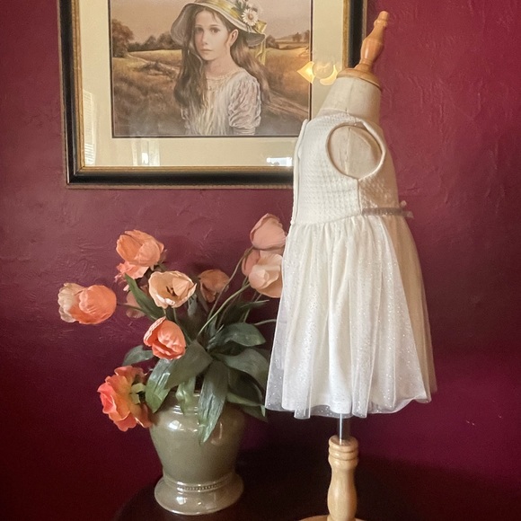 Brand: Nannette, 2t white with silver spring/summer dress with long sleeve coat - Picture 7 of 14